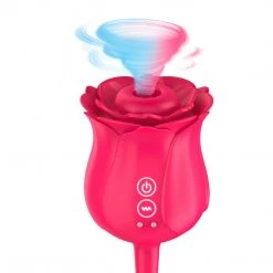 Mysite Rose Toys, Sucking Vibrator With Intense Suction 2 In 1 Vaginal Clitoris Stimulation Rose Vibrators