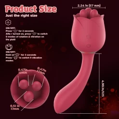 Mysite Rose Vibrator G Spot Clitoral Tongue Vibrator For Women Rose Vibrators