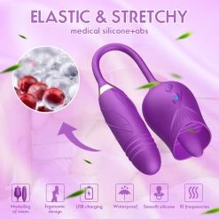 Mysite Rose Vibrators Wholesale The Rose Toy With Bullet Vibrator Pro Purple