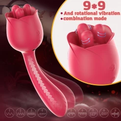 Mysite Rose Vibrator G Spot Clitoral Tongue Vibrator For Women Rose Vibrators
