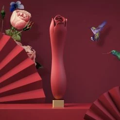 Mysite Rose Vibrators Rose Toy 10 Modes (red)