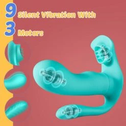 Sexlolo 3 In 1 Anal Vibrator Butt Plug With 9 Frequency Vibration
