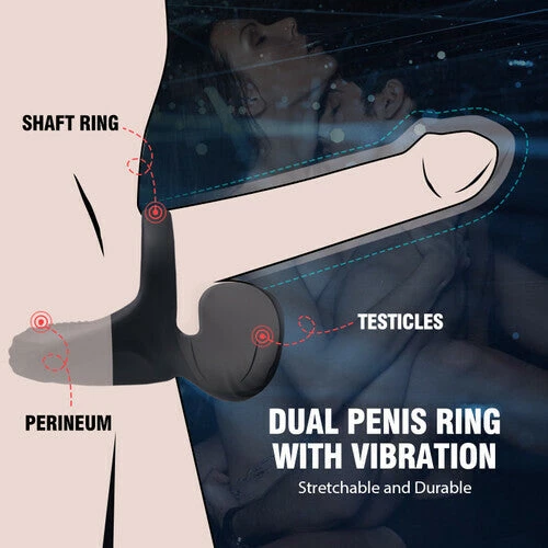 Cock Rings Sexlolo 10-Pattern Vibrations Balls Dense Tickler Penis Ring 3 Cock Rings Sexlolo 10-Pattern Vibrations Balls Dense Tickler Penis Ring