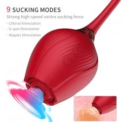 Mysite Rose Vibrators Rose Vibrator Double Use Sucking Vibrator
