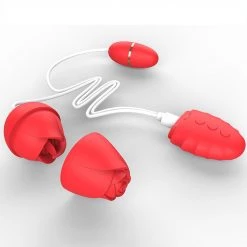 Mysite Rose Vibrators New Rose Full Court Flower Double Head Tongue Licking Vibration Egg Skipping Female Masturbation Flirtation Inserted Into The Backyard Massager