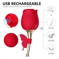 Mysite Rose Vibrators Rose Shape Vaginal Vibrator Stimulation