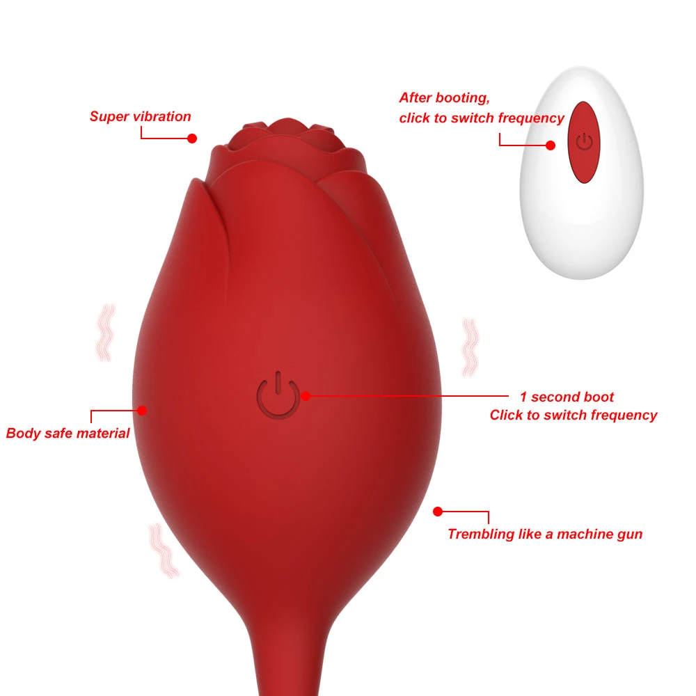 Mysite Rose Toys Silicone Kegel Balls Wireless Remote Control 2 Mysite Rose Toys Silicone Kegel Balls Wireless Remote Control