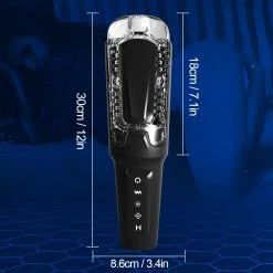 Mysite X S6 MAX Spacecup Depth 18cm Penis Sucking Male Masturbator With Dual Vibration Motors
