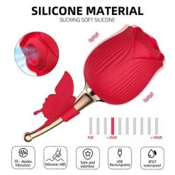 Mysite Rose Vibrators Rose Shape Vaginal Vibrator Stimulation