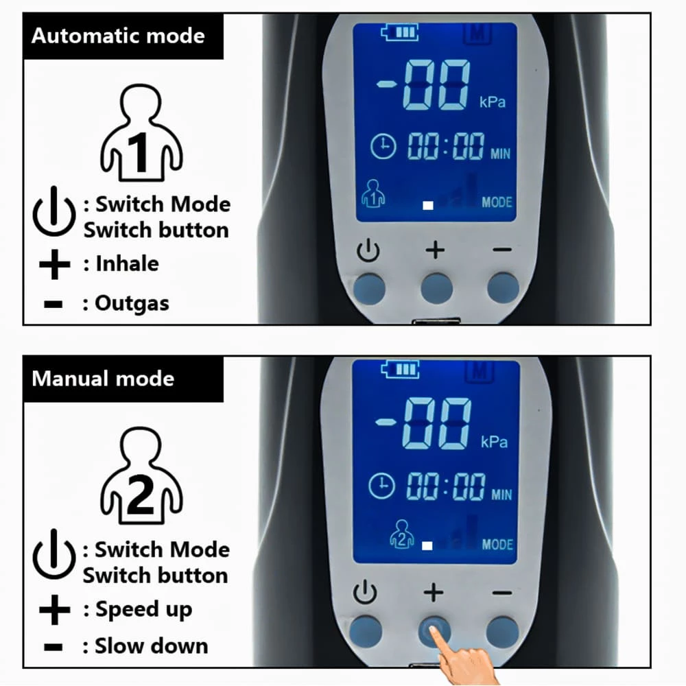 Mysite X P10 Electric Penis Pump Men Penis Enlargement Extender Vacuum Pump LED Display Adjustable Mode Pressure Dick Erection Trainer 4 Mysite X P10 Electric Penis Pump Men Penis Enlargement Extender Vacuum Pump LED Display Adjustable Mode Pressure Dick Erection Trainer
