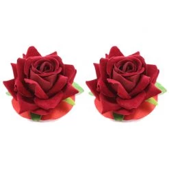 Mysite Rose Flower Nipple Clamps Breast Sticker