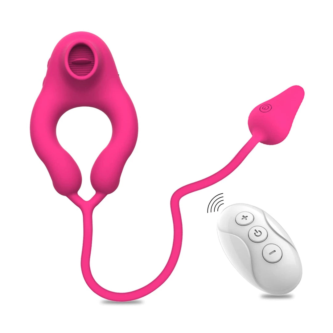 Sexlolo Remote 4 In 1 Vibrating Penis Ring With 10 Licking & Vibrating Modes 1 Sexlolo Remote 4 In 1 Vibrating Penis Ring With 10 Licking & Vibrating Modes
