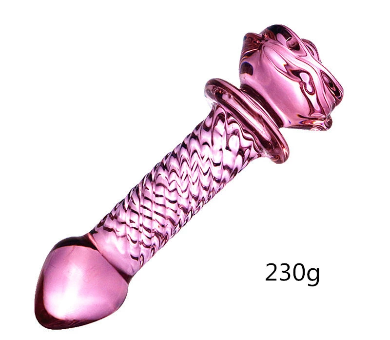 Mysite Glass Pink Rose Butt Plug Rose Vibrators 3 Mysite Glass Pink Rose Butt Plug Rose Vibrators