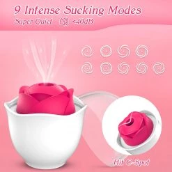 Mysite Eggshell Rose Sucking Vibration Rose Vibrators