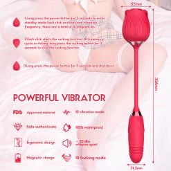 Mysite Rose Dual Sucking Vibrator Waterproof Sex Toy Rose Vibrators 16 Mysite Rose Dual Sucking Vibrator Waterproof Sex Toy Rose Vibrators