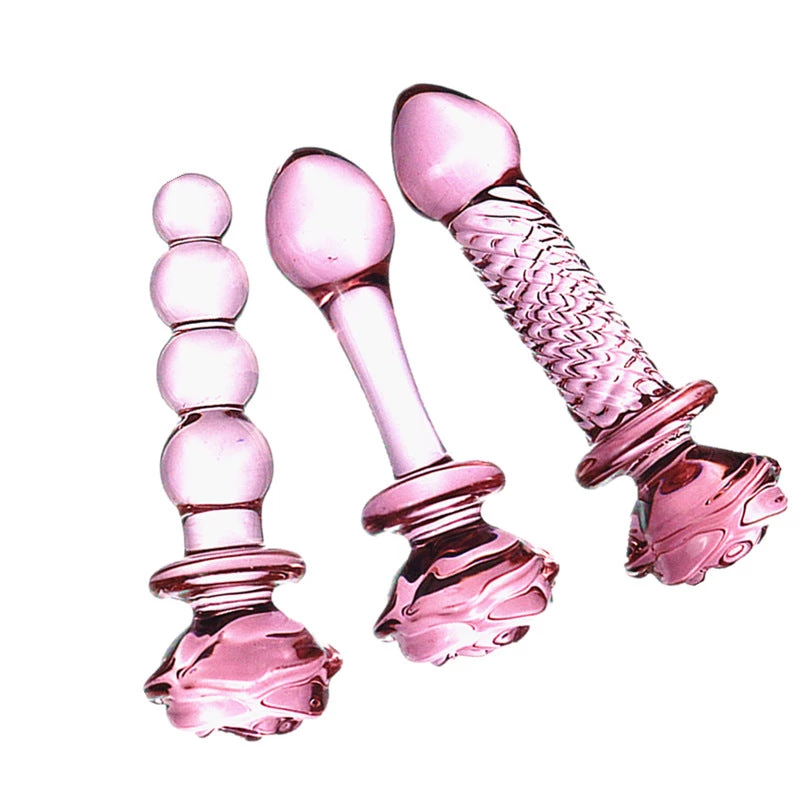 Mysite Glass Pink Rose Butt Plug Rose Vibrators 1 Mysite Glass Pink Rose Butt Plug Rose Vibrators