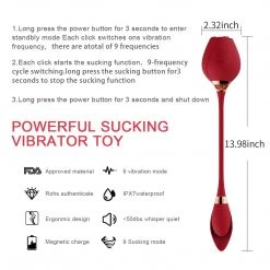 Mysite Rose Vibrators Rose Vibrator Double Use Sucking Vibrator