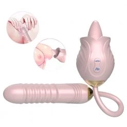 Mysite Rose G-spot Tongue Licking Vibration For Women