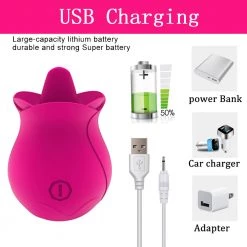 Mysite Rose Tongue Licking Clitoris Vibrator