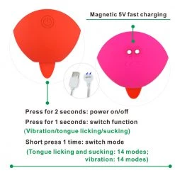 Mysite Rose Style Tongue Licking Vibrator