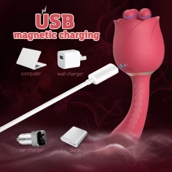 Mysite Rose Vibrator G Spot Clitoral Tongue Vibrator For Women Rose Vibrators