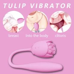 Mysite New Rose Double Head Sucking Egg Skipping Rose Vibrators