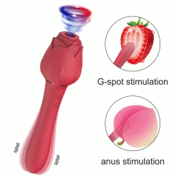Mysite Rose Vibrators Rose Sex Toy Sucking Waterproof G-spot Vibrator For Couple