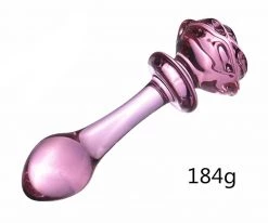Mysite Glass Pink Rose Butt Plug Rose Vibrators 8 Mysite Glass Pink Rose Butt Plug Rose Vibrators