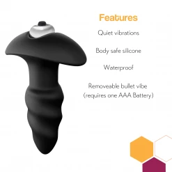 Mysite Anal Toys Corkscrew - Anal Toy Vibrating Butt Plug