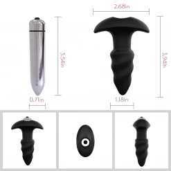 Mysite Anal Toys Corkscrew - Anal Toy Vibrating Butt Plug