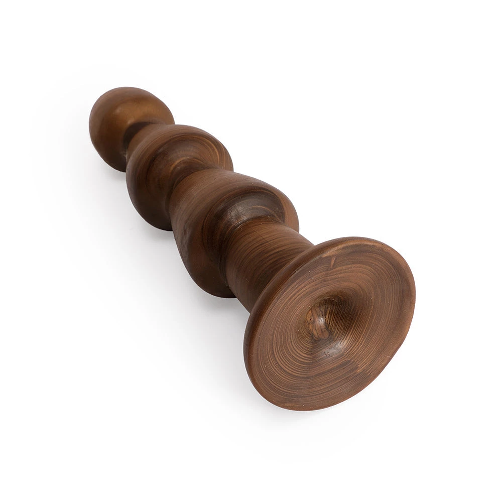 Mysite Elza - Beaded Anal Plug In Brown 2 Mysite Elza - Beaded Anal Plug In Brown