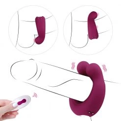 Mysite Vibrators Berry - Couple's Cock Ring Clit Vibrator