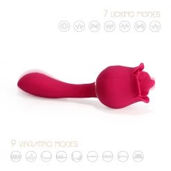 Mysite Vibrators Rhea - The Rose Clit Licking Tongue Vibrator & G Spot Massager