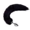 Mysite Long Fox Tail Plug - Black Fur