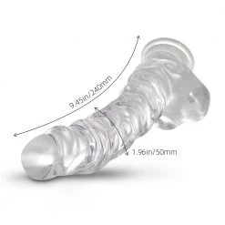 Mysite Mx. Smith - Textured Jelly Suction Cup Dildo 8 Inch