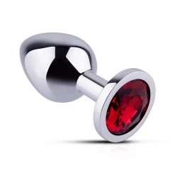 Mysite Red Gem Metal Butt Plug Anal Toys