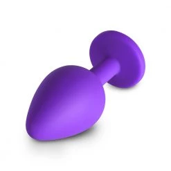 Mysite Purple Gem Purple Silicone Butt Plug Anal Toys