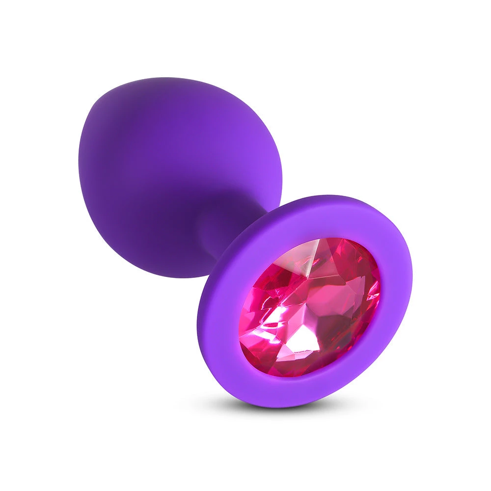 Mysite Pink Gem Purple Silicone Butt Plug Anal Toys 3 Mysite Pink Gem Purple Silicone Butt Plug Anal Toys