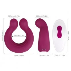 Mysite Vibrators Berry - Couple's Cock Ring Clit Vibrator
