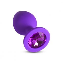 Mysite Purple Gem Purple Silicone Butt Plug Anal Toys