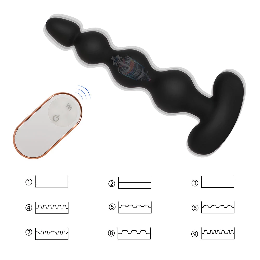 Mysite Ripple - Vibrating Anal Bead Plug Anal Toys 4 Mysite Ripple - Vibrating Anal Bead Plug Anal Toys