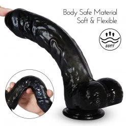 Mysite Dildos Ezra - Black Dildo With Suction Cup 7 Inch