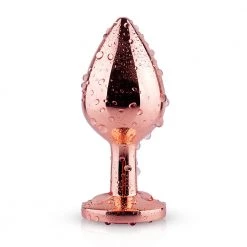 Mysite Red Gem Rose Gold Metal Butt Plug Anal Toys