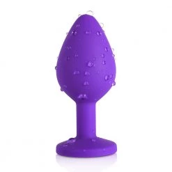 Mysite Blue Gem Purple Silicone Butt Plug