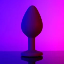 Mysite Red Gem Purple Silicone Butt Plug