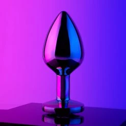 Mysite Anal Toys Rainbow Gem Prism Metal Butt Plug