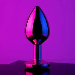 Mysite Pink Gem Rose Gold Metal Butt Plug Anal Toys