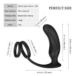 Mysite Lanco - 3 In 1 Prostate Stimulator With Cock Ring Anal Toys