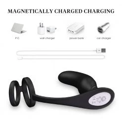 Mysite Lanco - 3 In 1 Prostate Stimulator With Cock Ring Anal Toys