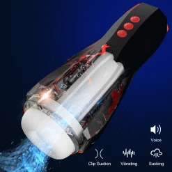 Mysite X S8 Spacecup Penis Sucking Male Masturbator With Vibrating And One-key Pressure Relief Button